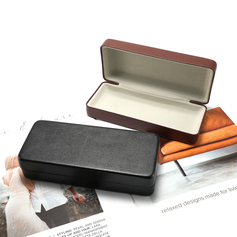 Square Trend Tinplate Leather Glasses Case